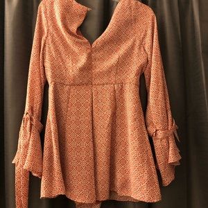 Lush Other - Lush Salmon Patterned Romper Lush Other - Lush Salmon Patterned Romper